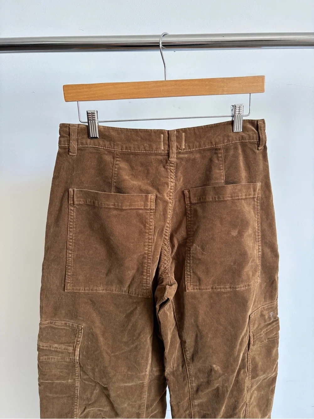 $268 NWOT Citizens Of Humanity “Marcelle” Cargo Pants in Brown Corduroy Sz 27 - Picture 7 of 13